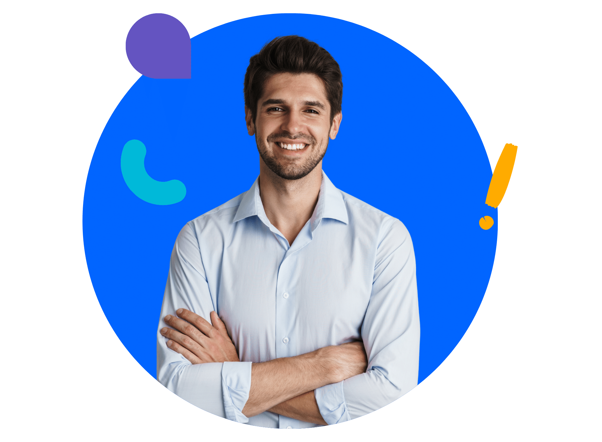 Man smiling crossing his arms